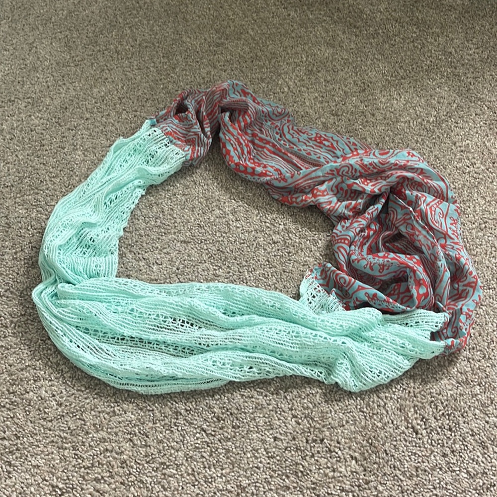 Blue & Orange Infinity Scarf